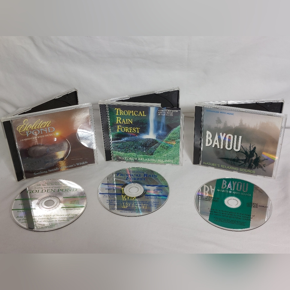Lot of 3 Nature Sounds Enhanced with Music CDs - Silver Bells Records